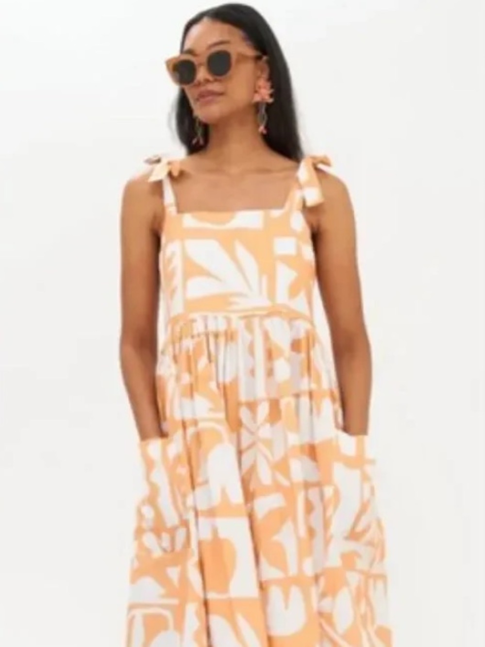 Oliphant Tie Strap Pocket Dress in Camel Twiggy